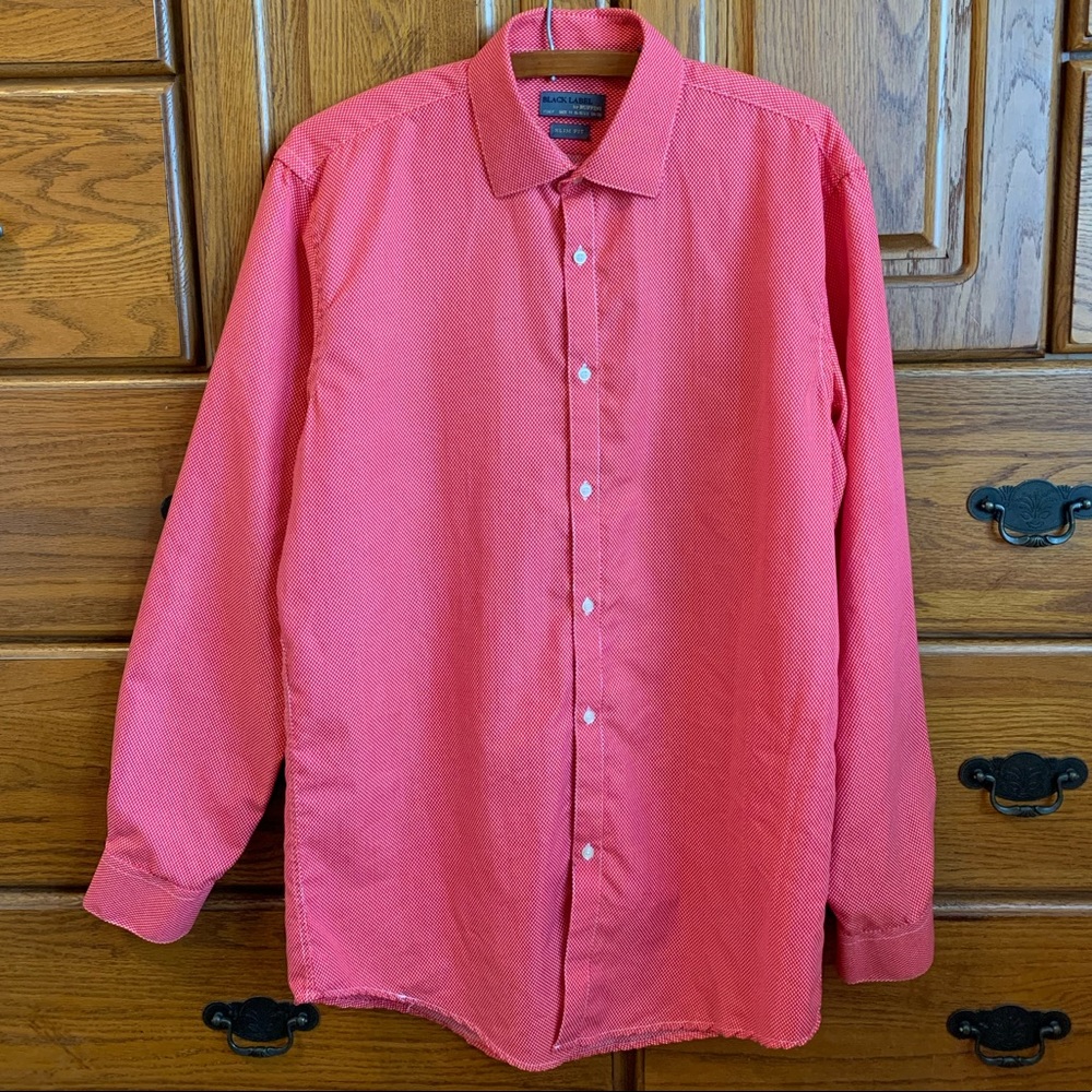 Black Label by Ruffini Men’s Red Casual Shirt - Picture 2 of 7
